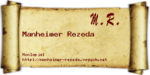 Manheimer Rezeda névjegykártya
